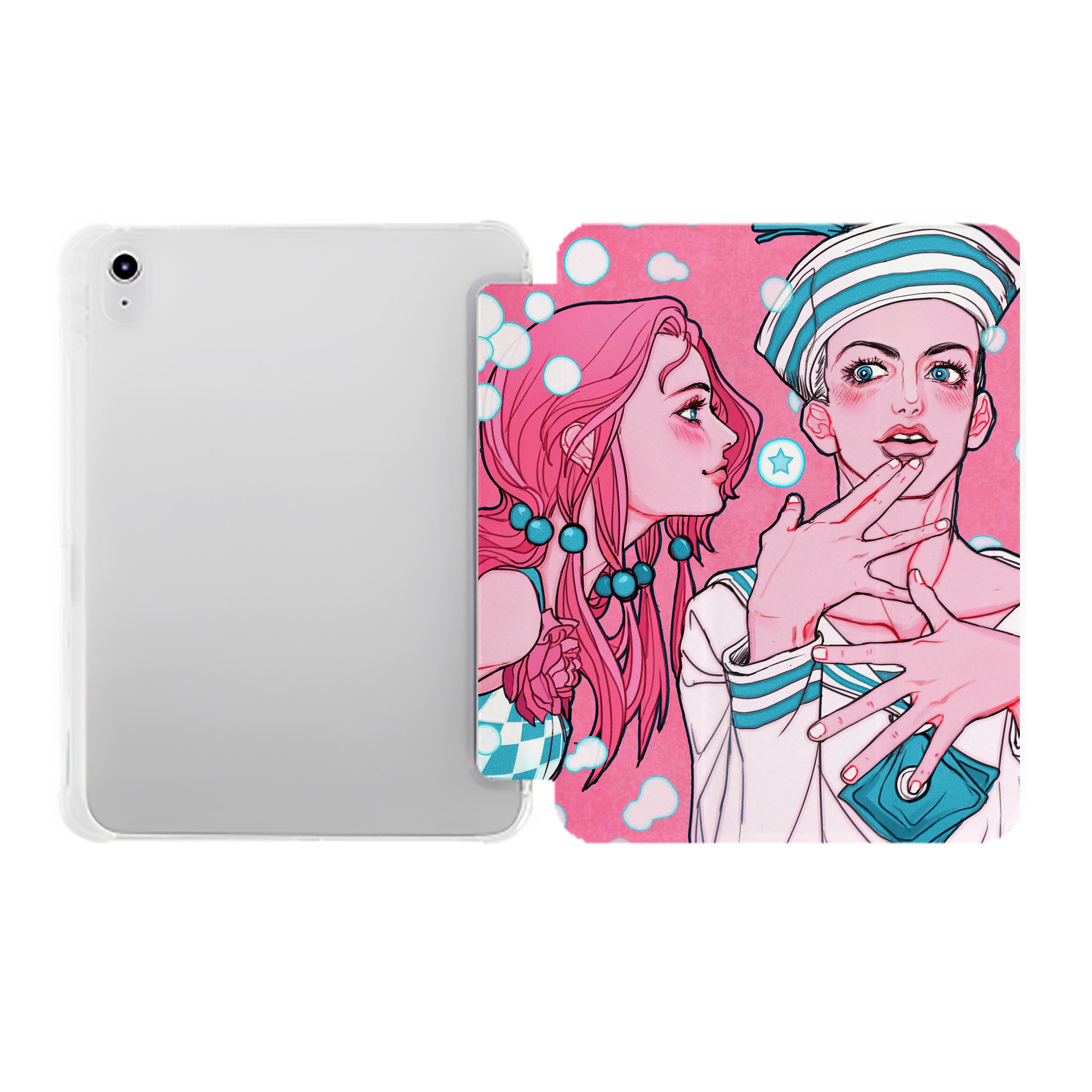 （画像用） ジョジョの奇妙な冒険 JoJo's Bizarre Adventure IPad ケース ペン収納付き 三つ折りスタンド PUレザー×シリコン 対応機種9.5/10.5/10.9インチ